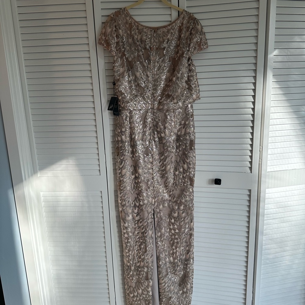 Adrianna Papell Gold Maxi Dress - Picture 6 of 12
